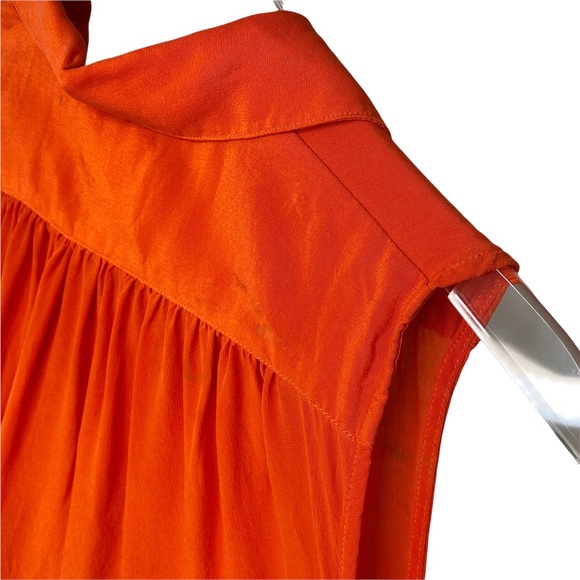 Maeve Anthropologie Orange Sleeveless Tunic Peasant Blouse Top Small - Picture 5 of 8